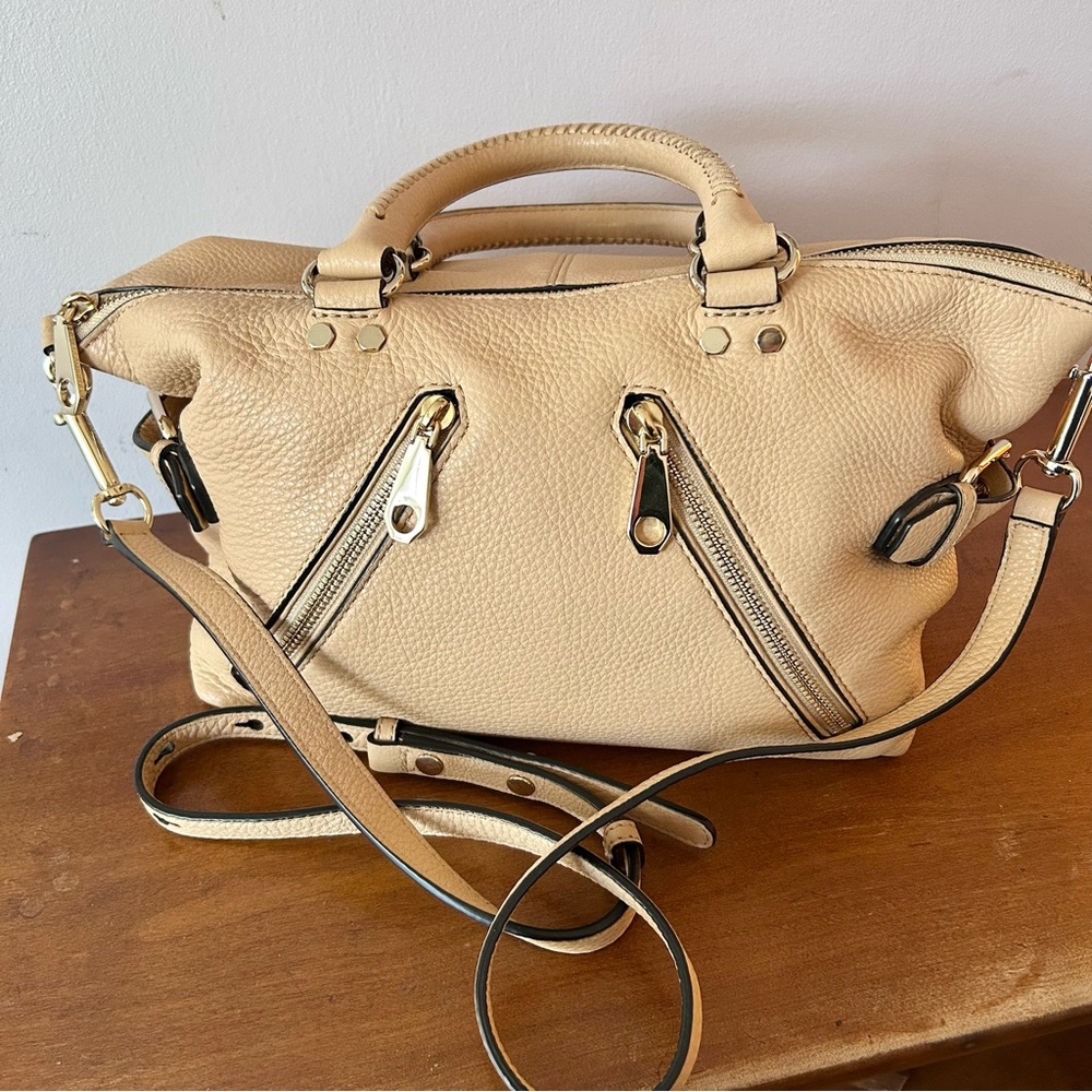 Rebecca Minkoff Beige Leather Crossbody Satchel